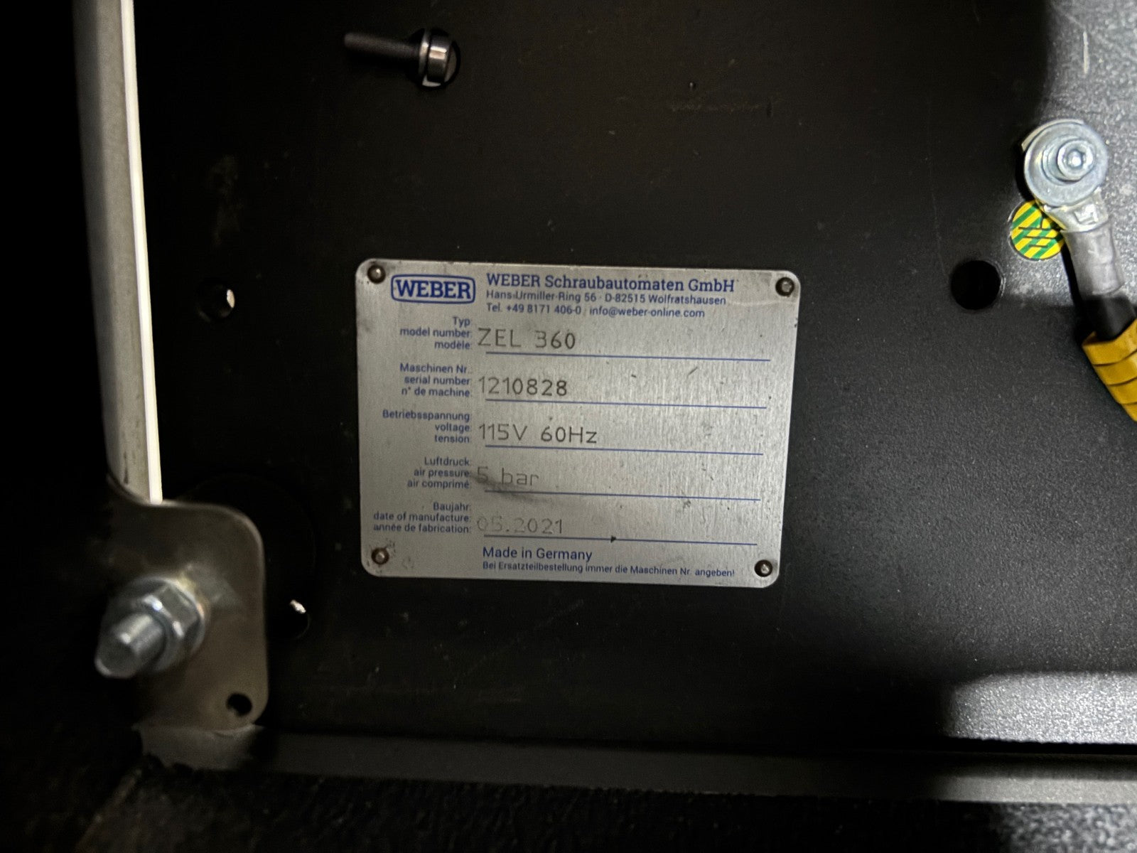 Weber ZEL360 Vibratory Bowl Screw Feeder System, ZEL 360, 115V, 2021 - Maverick Industrial Sales