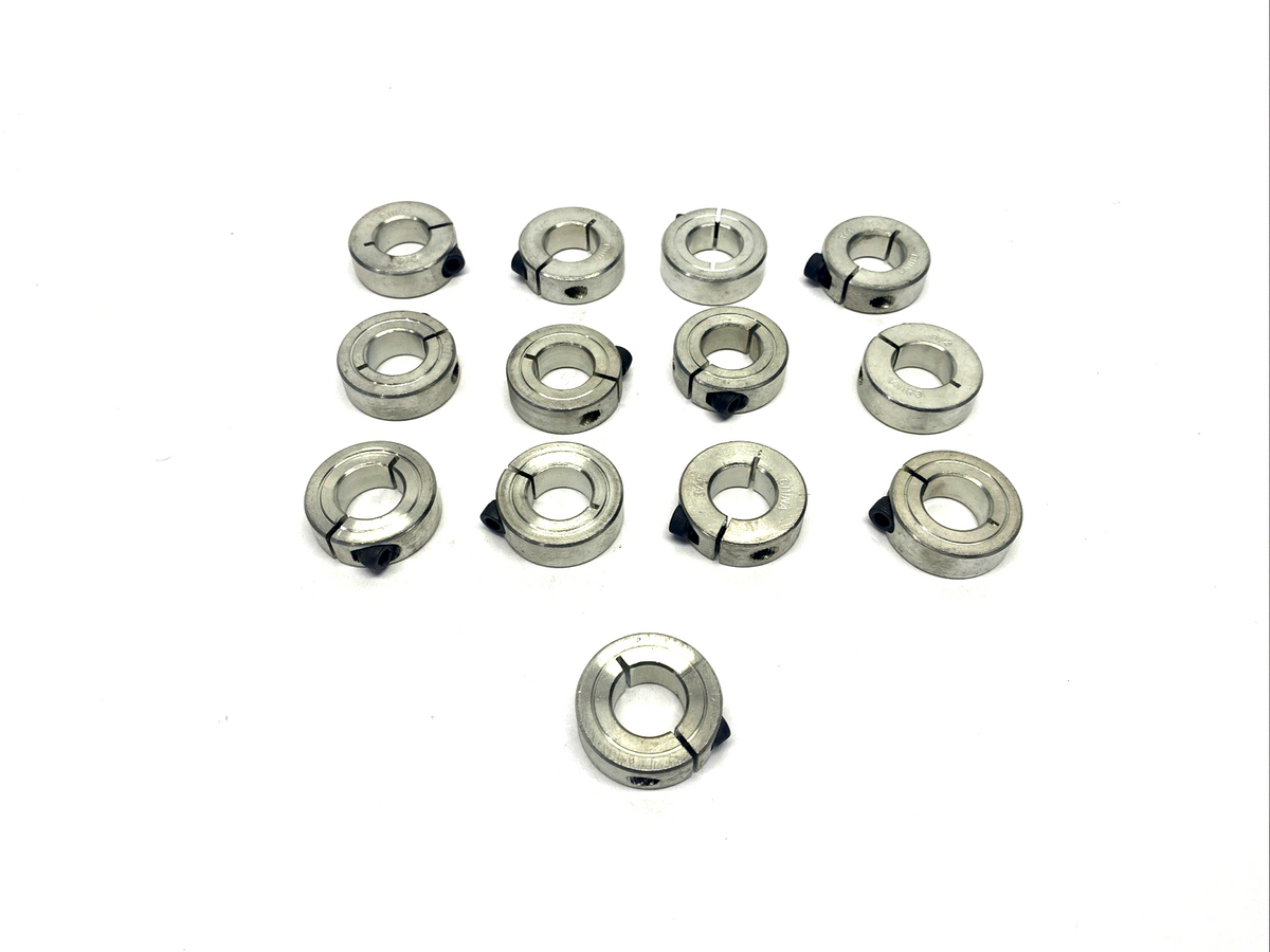 3/4in Shaft Collar | 1-Piece Clamping Shaft Collar 3/4" Bore x 1/2" Wide LOT OF 13 - New – Open box - Maverick Industrial Sales