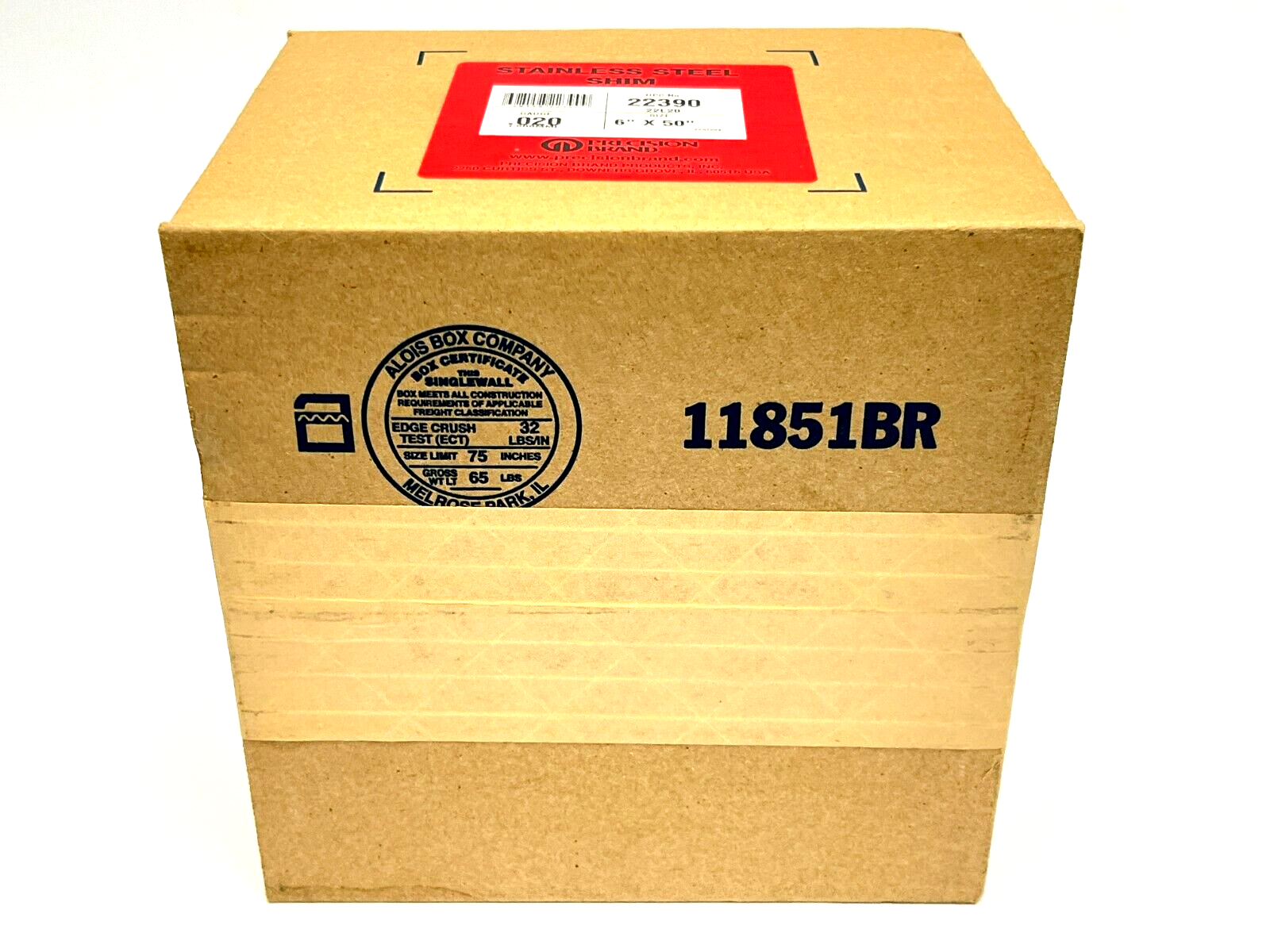 Precision Brand 22390 22L20 Stainless Steel Shim 0.020" Gauge 6" x 50" - Maverick Industrial Sales