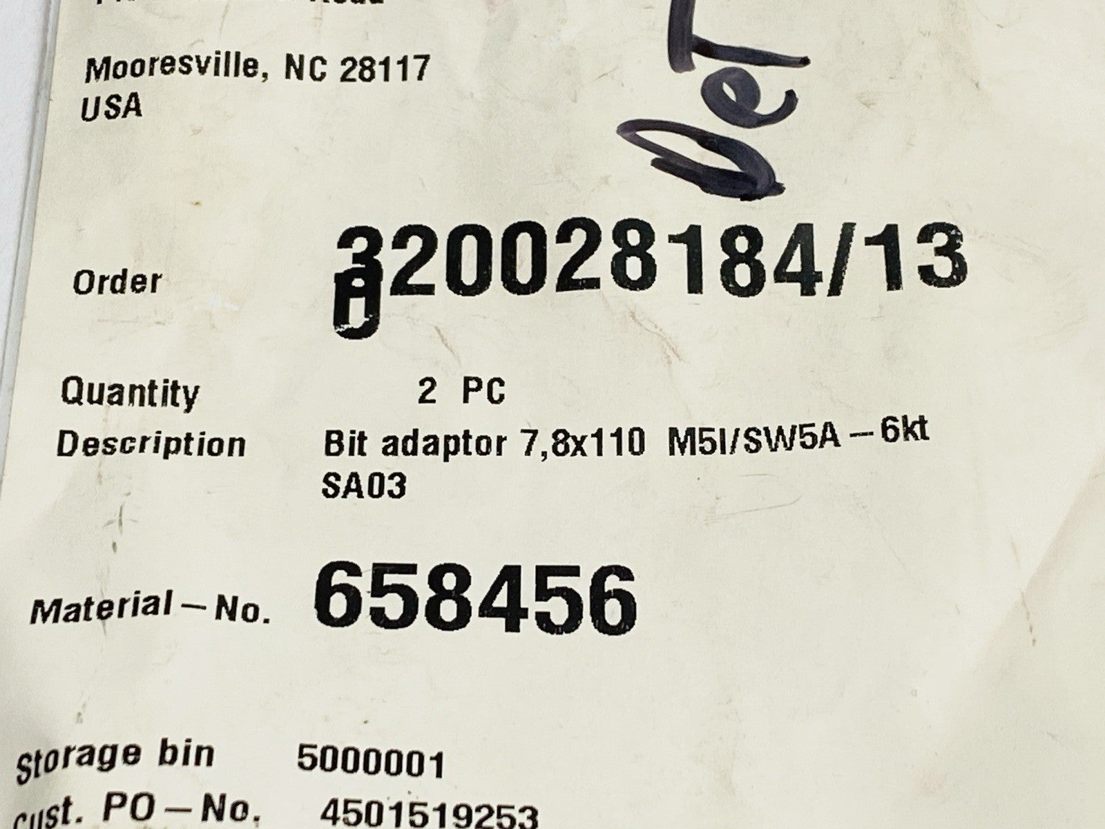 Weber 658456 Bit Adaptor ST60R1 7,8x110 M5I/SW5A - Maverick Industrial Sales