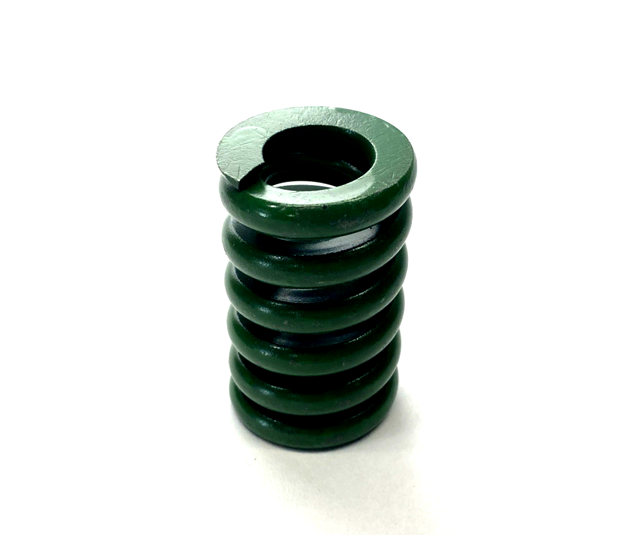 9595K14 Green Chrome-Silicon Steel Die Spring For 1-1/4" Hole Dia. 2" Long 4-PK - Maverick Industrial Sales