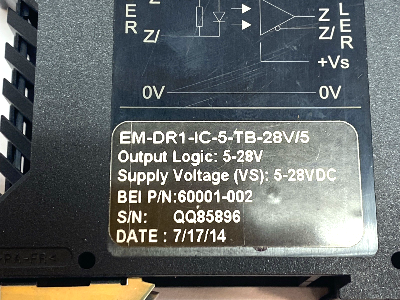 60001-002 | BEI Sensors Optical Isolator Dual Channel 5V 1MHz EM-DR1-IC-50TB-28V/5 - Used - Maverick Industrial Sales