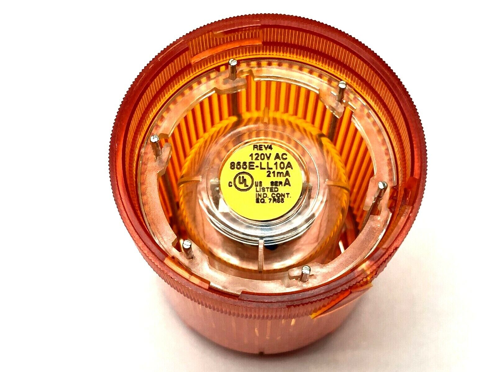 Allen Bradley 855E-10TL5 Ser. A Stack Light 120VAC/DC LED Type Steady Amber - Maverick Industrial Sales