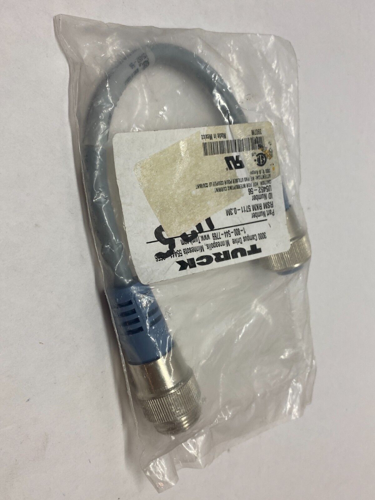 Turck RSM RKM 5711-0.3M DeviceNet Double Ended Cordset U5452-56 - Maverick Industrial Sales