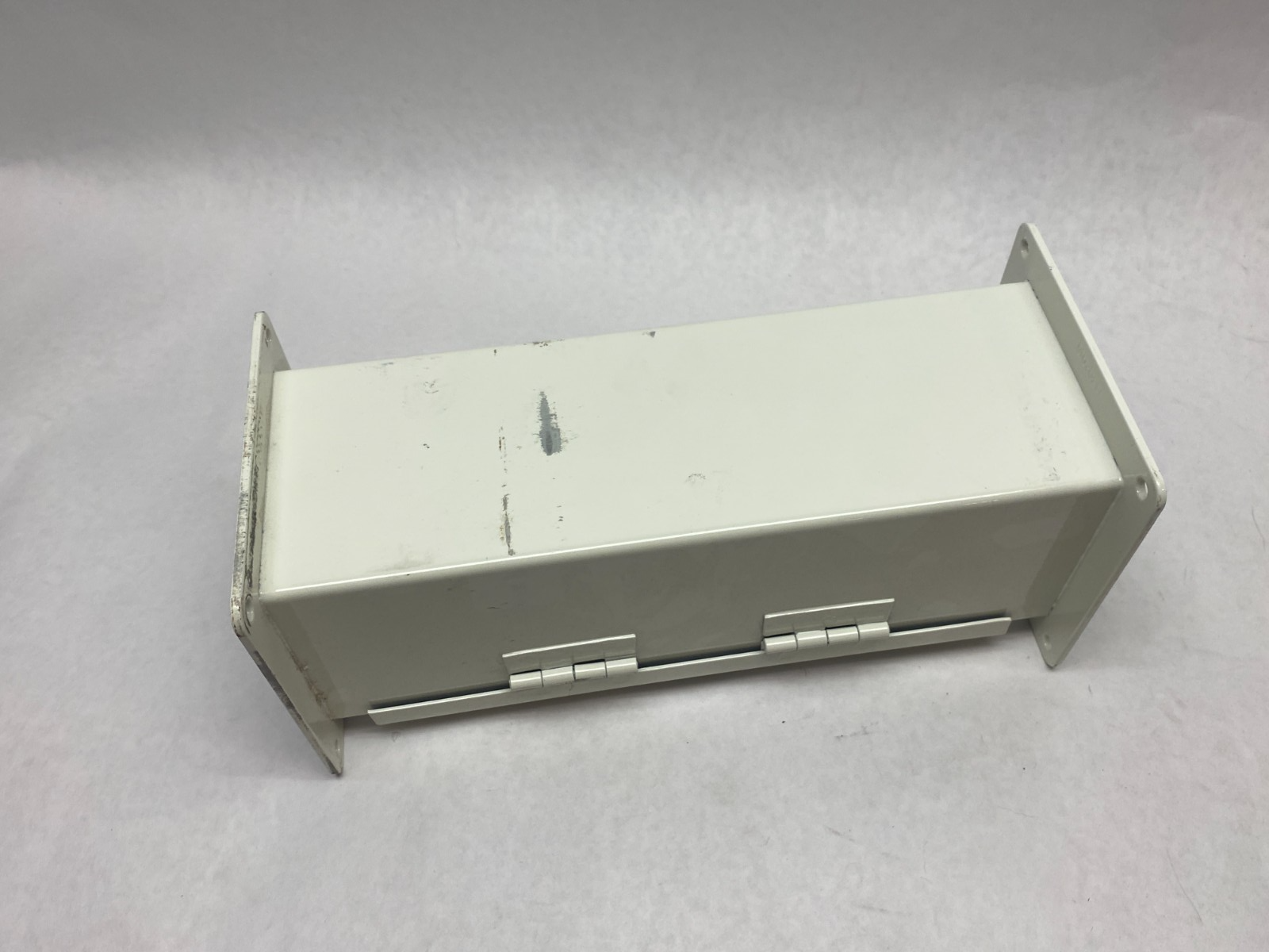 F44L12 | Hoffman nVent Hinged Cover Wireway Section 4 x 4 x 12" PAINTED WHITE - Used - Maverick Industrial Sales