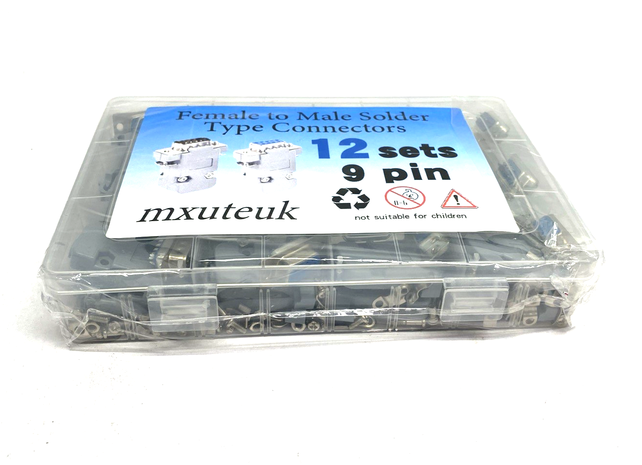 Mxuteuk X002X2OKOB Female - Male Solder Type Connector DB9 MX-DB9 12 Sets 24 Pcs - New - Maverick Industrial Sales