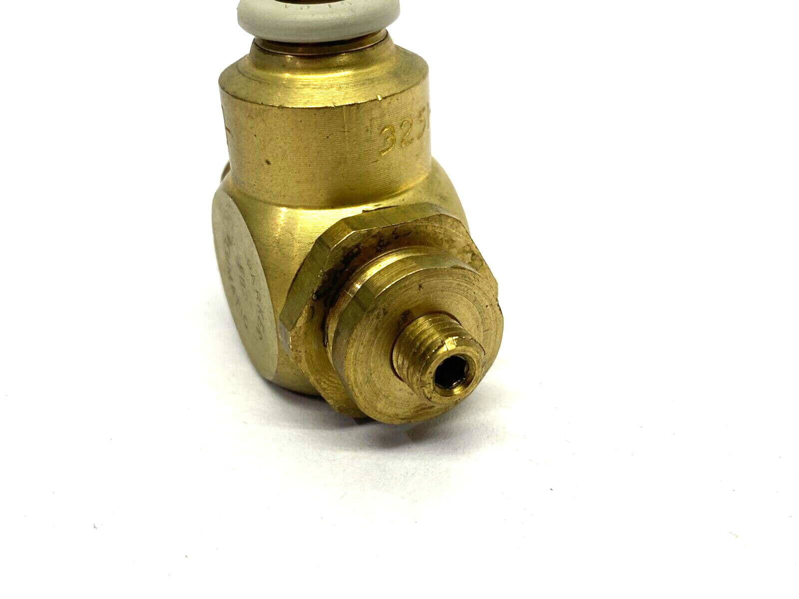 Parker 3251-2538 Brass Flow Control Valve, 1/4" NPT Thread, 3/8" Tube 032512538 - Maverick Industrial Sales