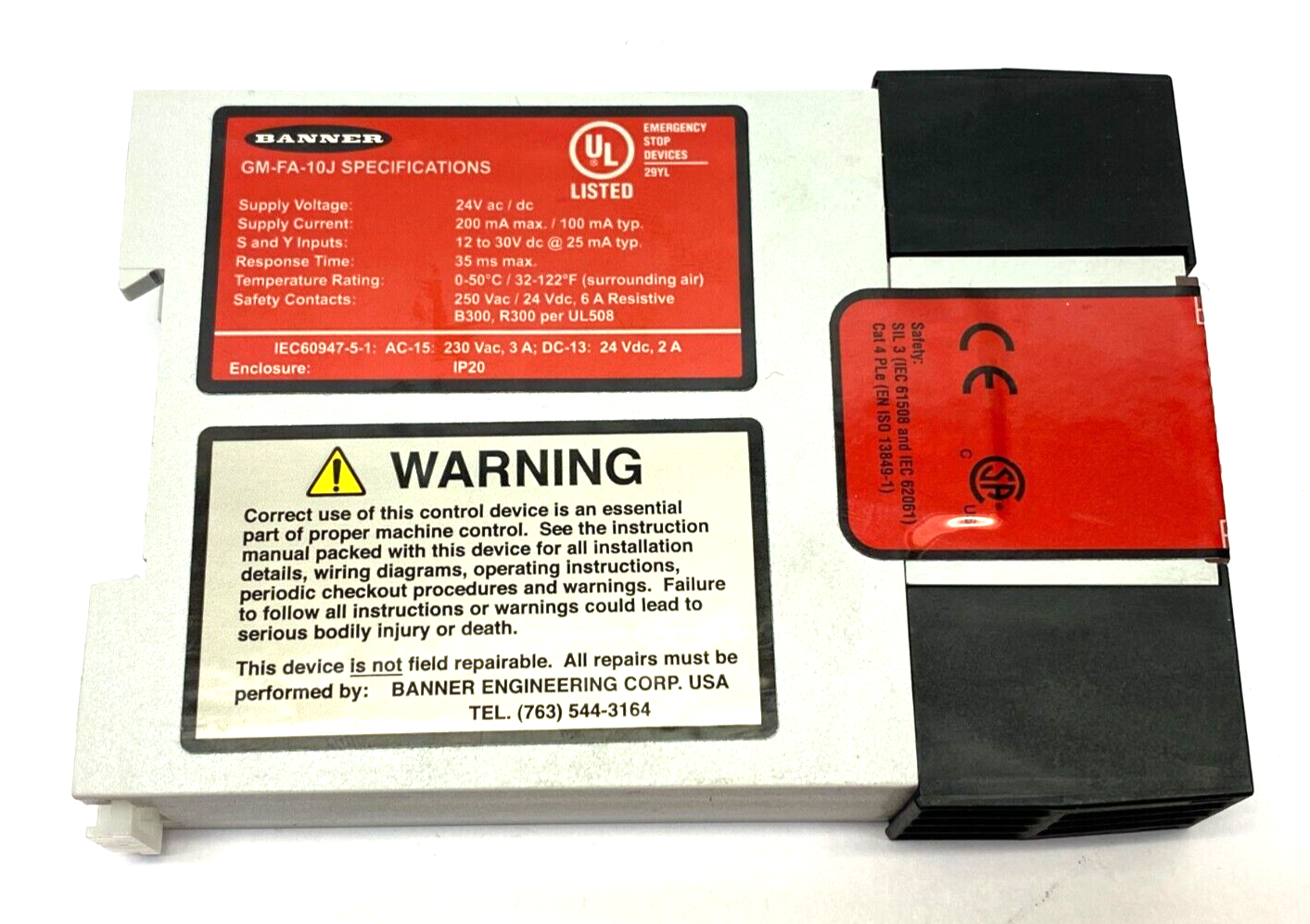Banner Engineering GM-FA-10J Machine Safety Relay 60987 - Maverick Industrial Sales