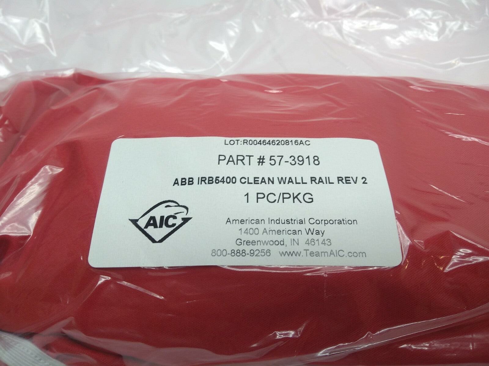 AIC Americal Industrial 57-3918 ABB IRB 5400 Robot Clean Wall Rail Cover Rev 2 - Maverick Industrial Sales