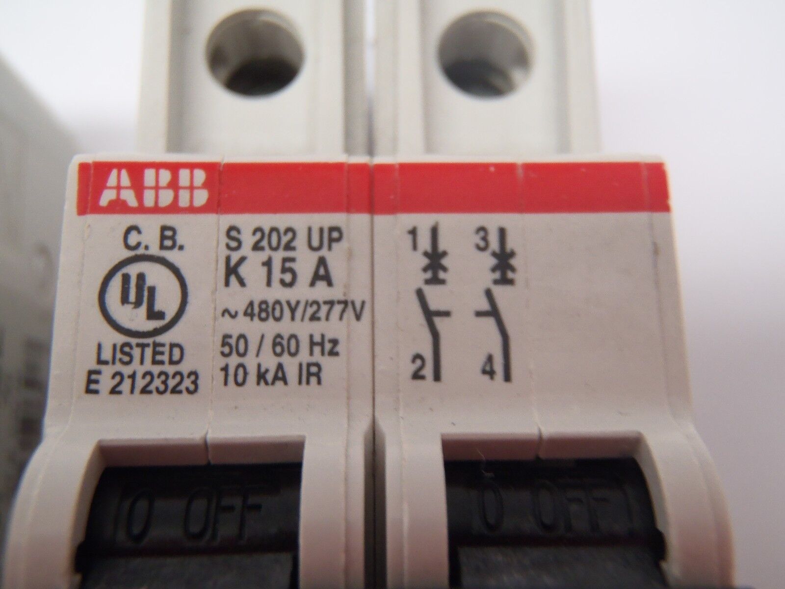 ABB Circuit Breakers W/ S202UP-K15A & S202U-K15A - Maverick Industrial Sales