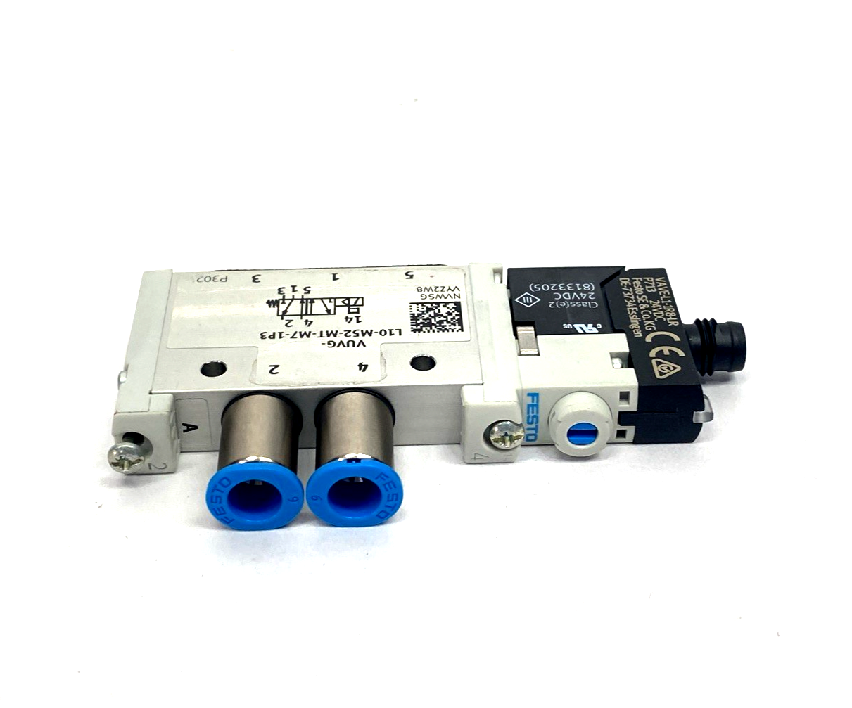 Festo VUVG-L10-M52-MT-M7-1P3 Solenoid Valve, 5/2-Way Monostable 574359 - Maverick Industrial Sales