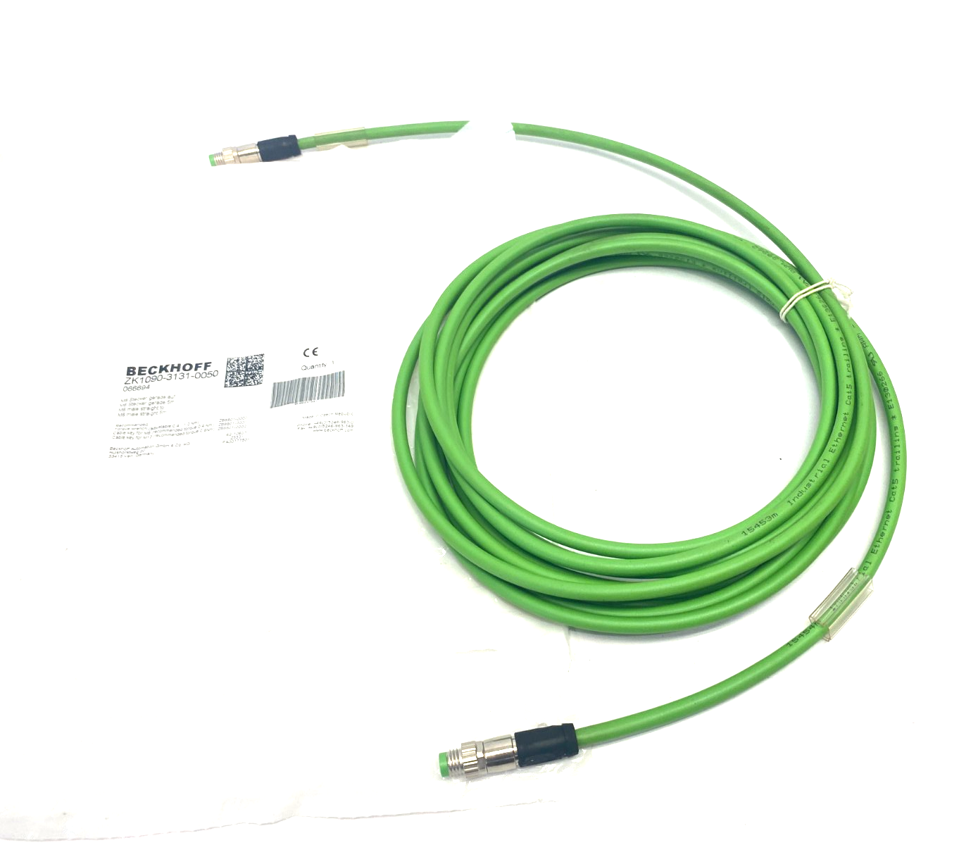 Beckhoff ZK1090-3131-0050 Double Ended EtherCAT Power Cable M8 4-Pin 066694 - Maverick Industrial Sales