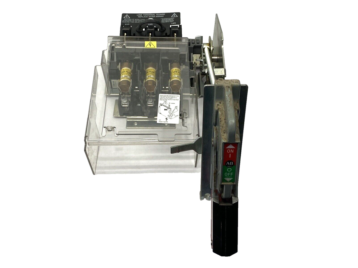 | Allen Bradley 1494V-DS30 Ser. D Disconnect Switch w/ 1494V-FS30 w/ Fuse Cover - Used - Maverick Industrial Sales