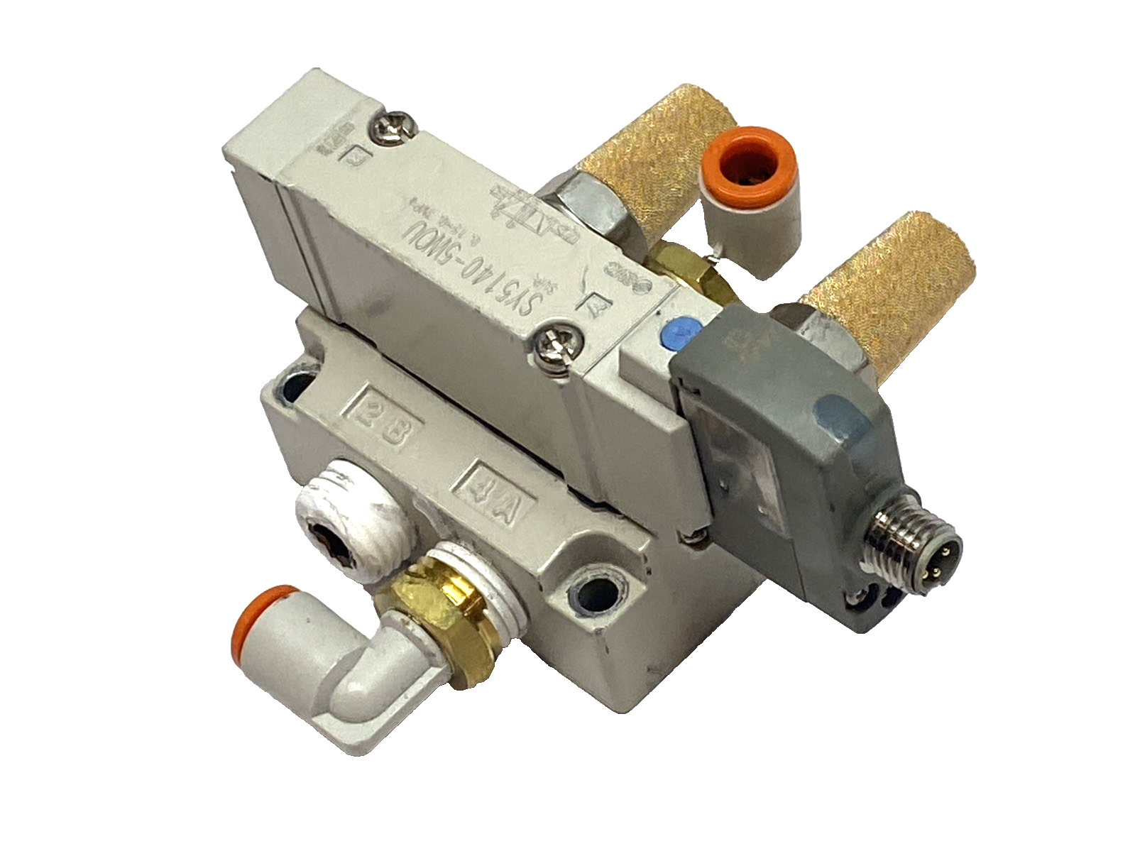 SMC SY5140-5WOU Solenoid Valve 2-Pos 5-Port Single 24VDC M8 Base Mounted - Maverick Industrial Sales