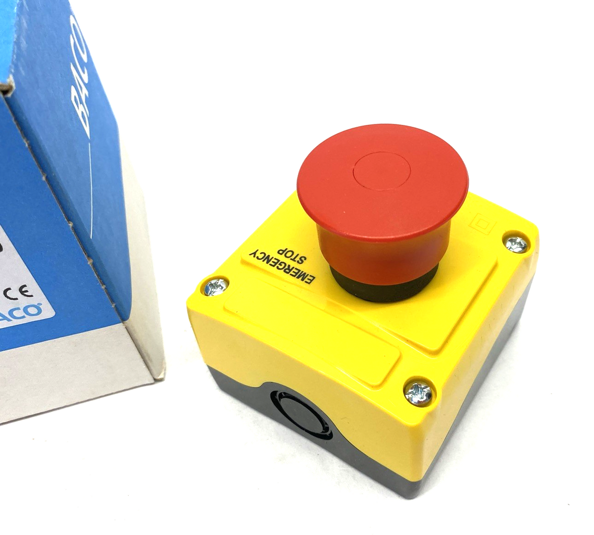 BACO 224 220 Emergency Control Switch Station, Maintained, 2 NC, 40mm, LBX15302 - Maverick Industrial Sales