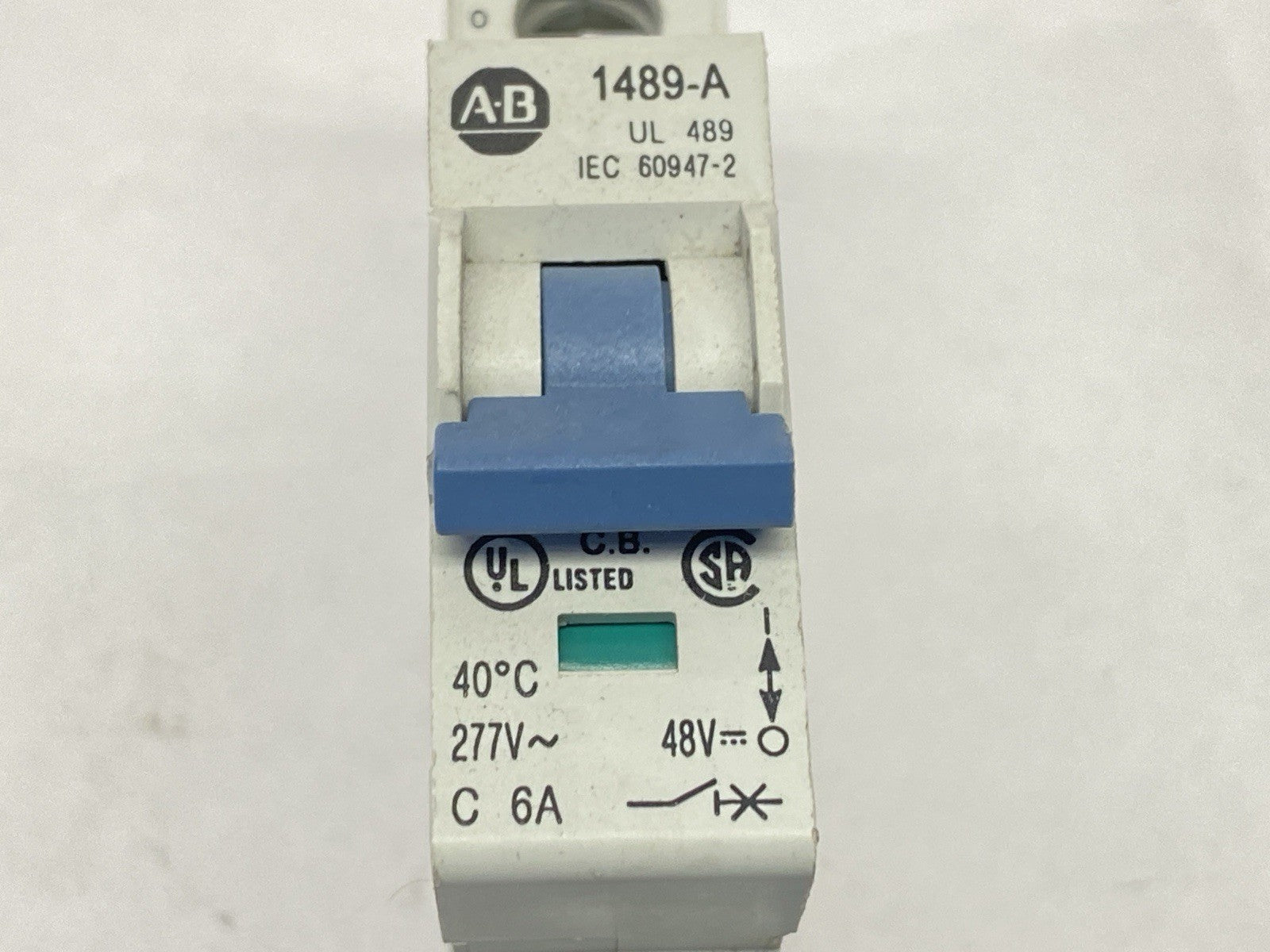 1489-A1C060 | Allen Bradley Ser A Circuit Breaker 1-Pole 6A 277V LOT OF 3 - Used - Maverick Industrial Sales