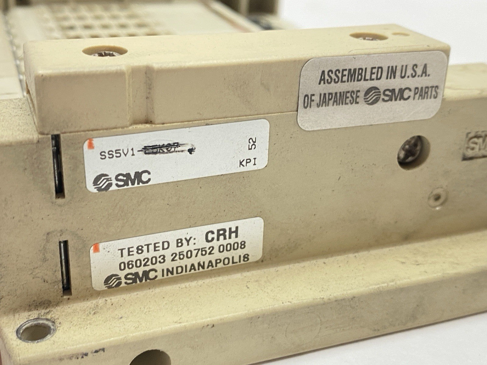 SMC 10-SS5V1-W10S0D-09U-N7 Pneumatic Manifold Assembly 9-Station - Maverick Industrial Sales