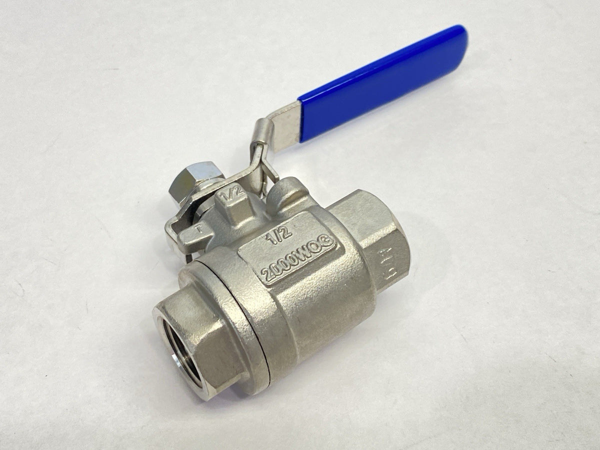 949173 | Midland Industries 2-Piece Ball Valve 1/2" FPT x FPT 2000psi - New – Open box - Maverick Industrial Sales