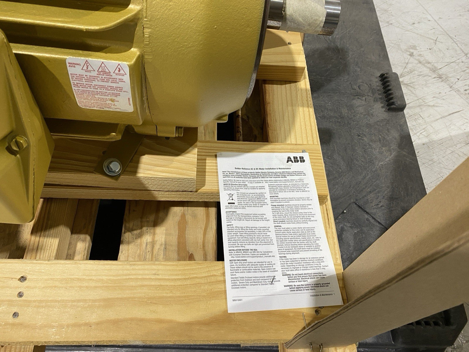 ABB Baldor Super-E VEM2333T 15HP 1765 RPM 230/460V 3PH FR: 254TC TEFC - Maverick Industrial Sales