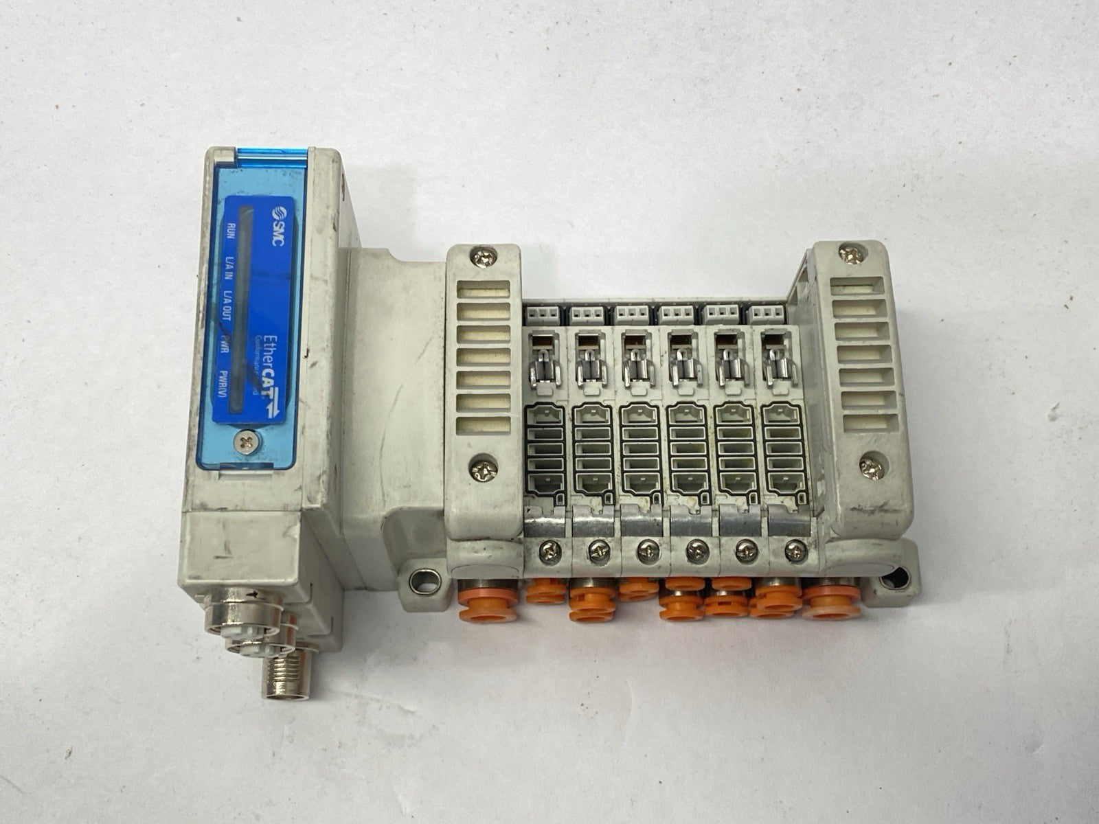 SMC VV5QC11-06C4SDA-S Pneumatic Manifold Base 6-Station EtherCAT - Maverick Industrial Sales