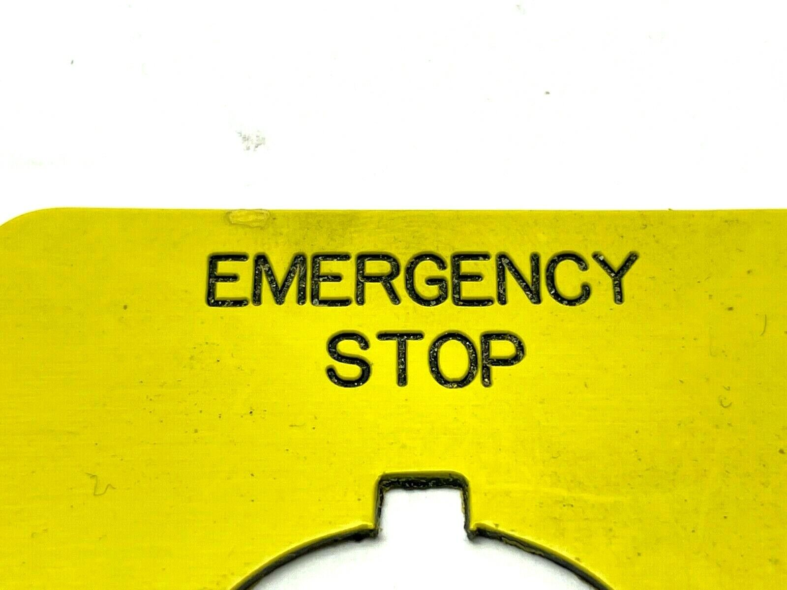 Emergency Stop Pushbutton Label Frame - Maverick Industrial Sales