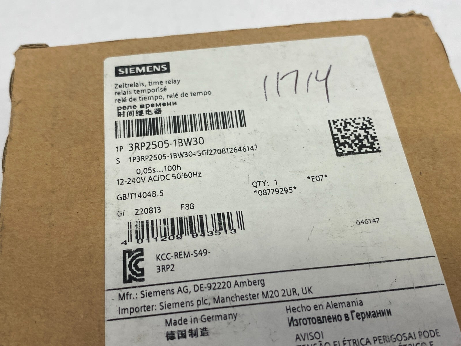 Siemens 3RP2505-1BW30 Multifunction Timing Relay 2-Change Over Contacts - Maverick Industrial Sales