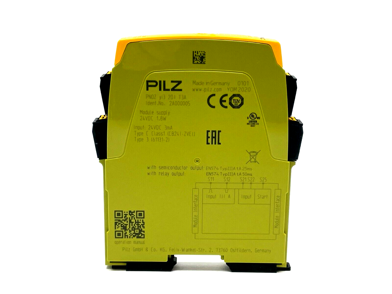 Pilz 2A000005 PNOZ yi3 2DI T3A Expansion Module - Maverick Industrial Sales