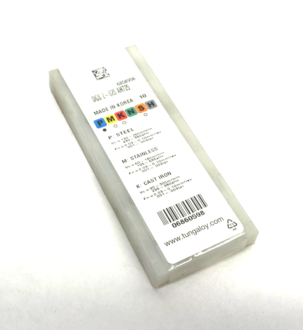 Tungaloy 6860598 TUNGcut Face Turn-Groove Insert ‎DGS2-020 AH725 PKG OF 10 - Maverick Industrial Sales