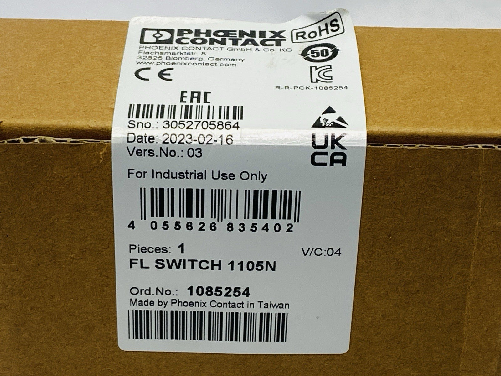 Phoenix Contact FL SWITCH 1105N Industrial Ethernet Switch 1085254 - Maverick Industrial Sales