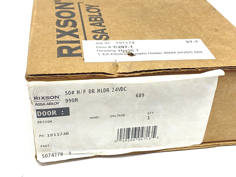 Rixson 990M 689 Low-Profile Electromagnetic Door Holder Assembly 24VDC US65 SP28 - Maverick Industrial Sales