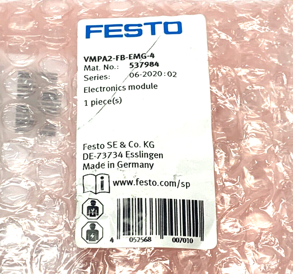 Festo VMPA2-FB-EMG-4 Electronics Module For Valve Manifold 537984 - Maverick Industrial Sales