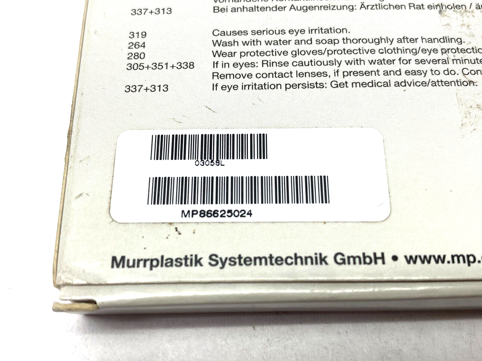 Murrplastik 86625024 Matt/Schwarz Matt Black Pictor Tintenpatroone Ink Cartridge - Maverick Industrial Sales