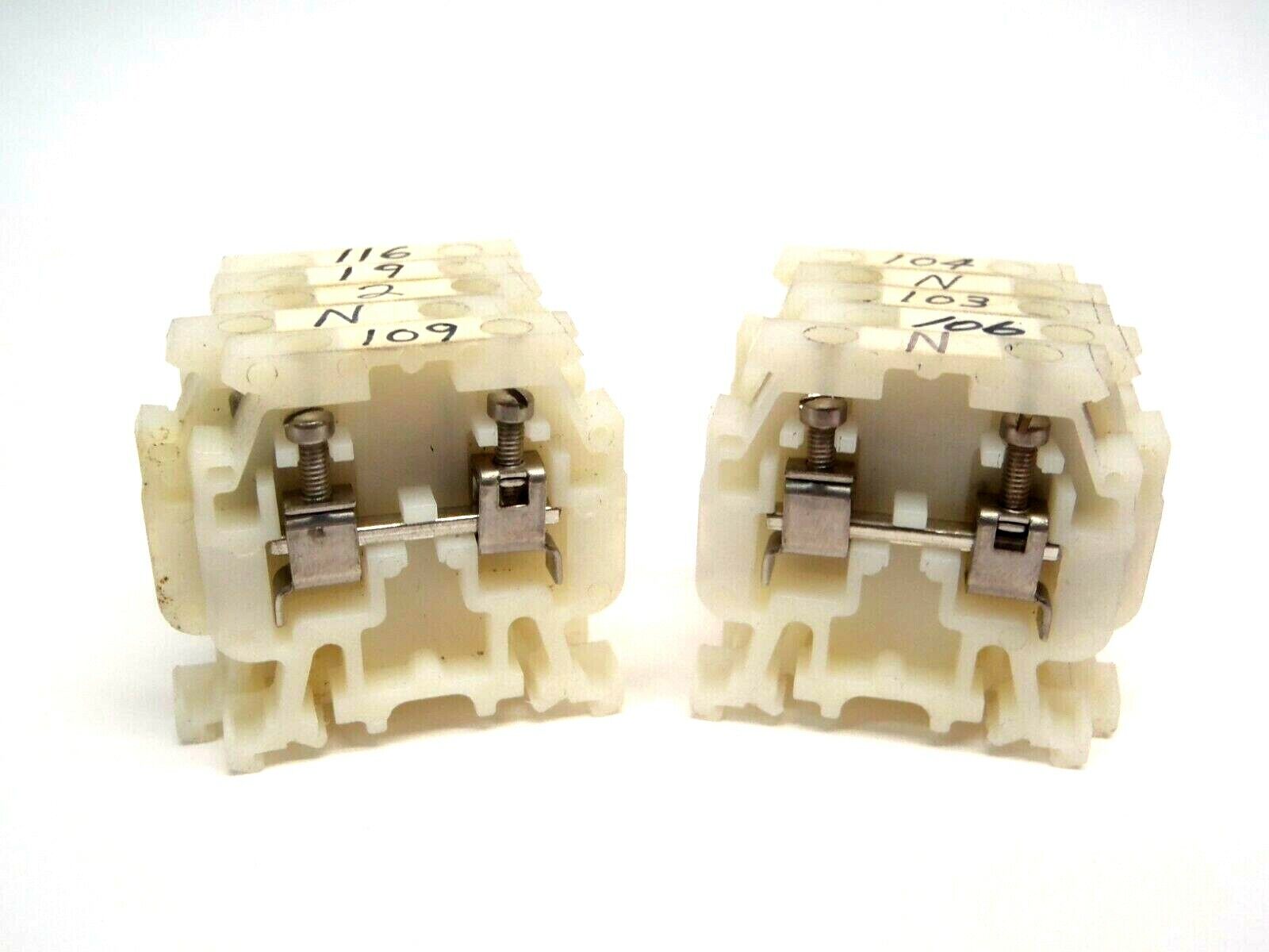 Allen Bradley 1492-HM1 White Terminal Blocks 2 Wire LOT OF 10 - Maverick Industrial Sales