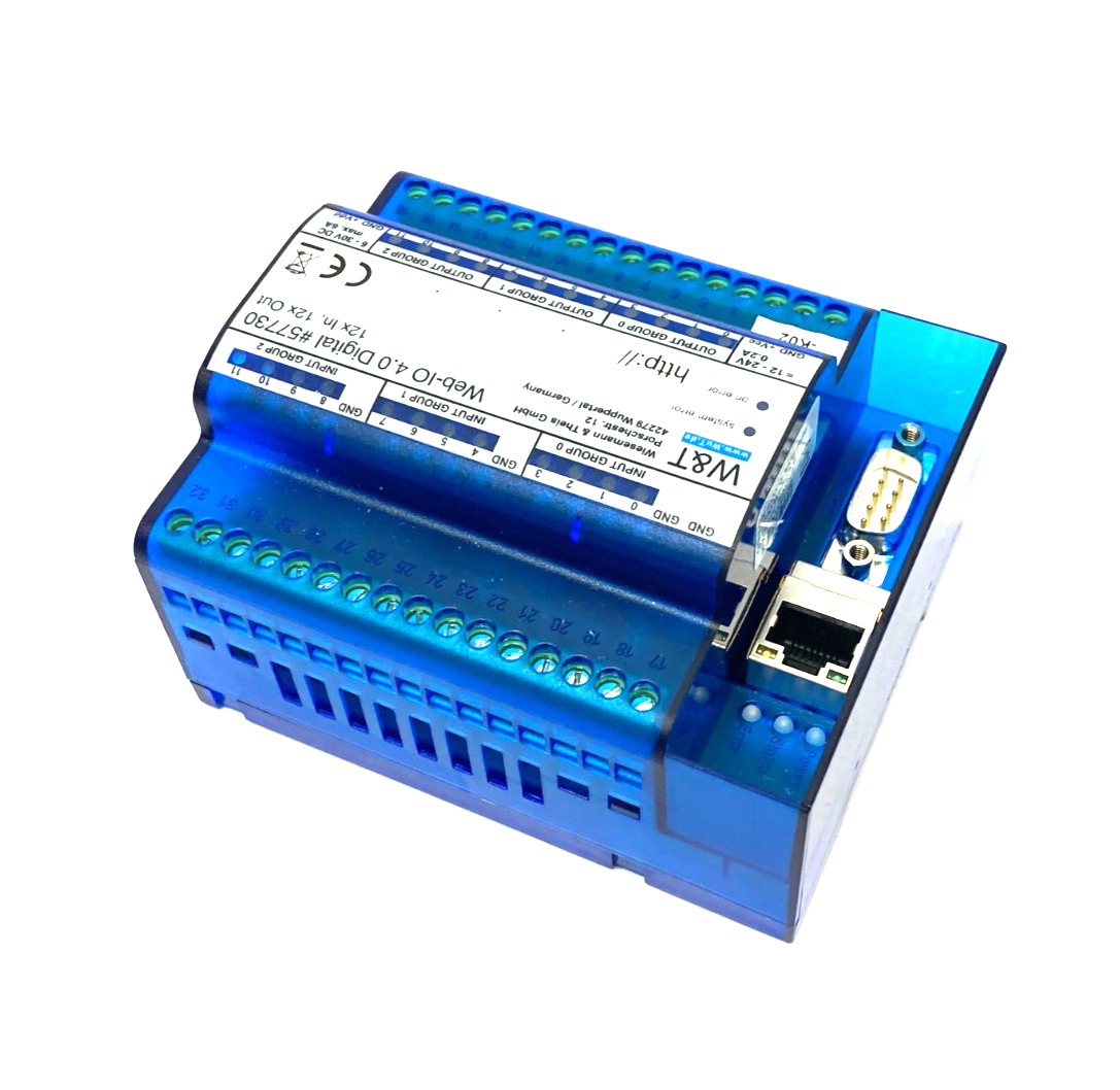 W&T Wiesemann & Theis 57730 Web-IO 4.0 Digital 12xIn, 12xOut Module - Maverick Industrial Sales