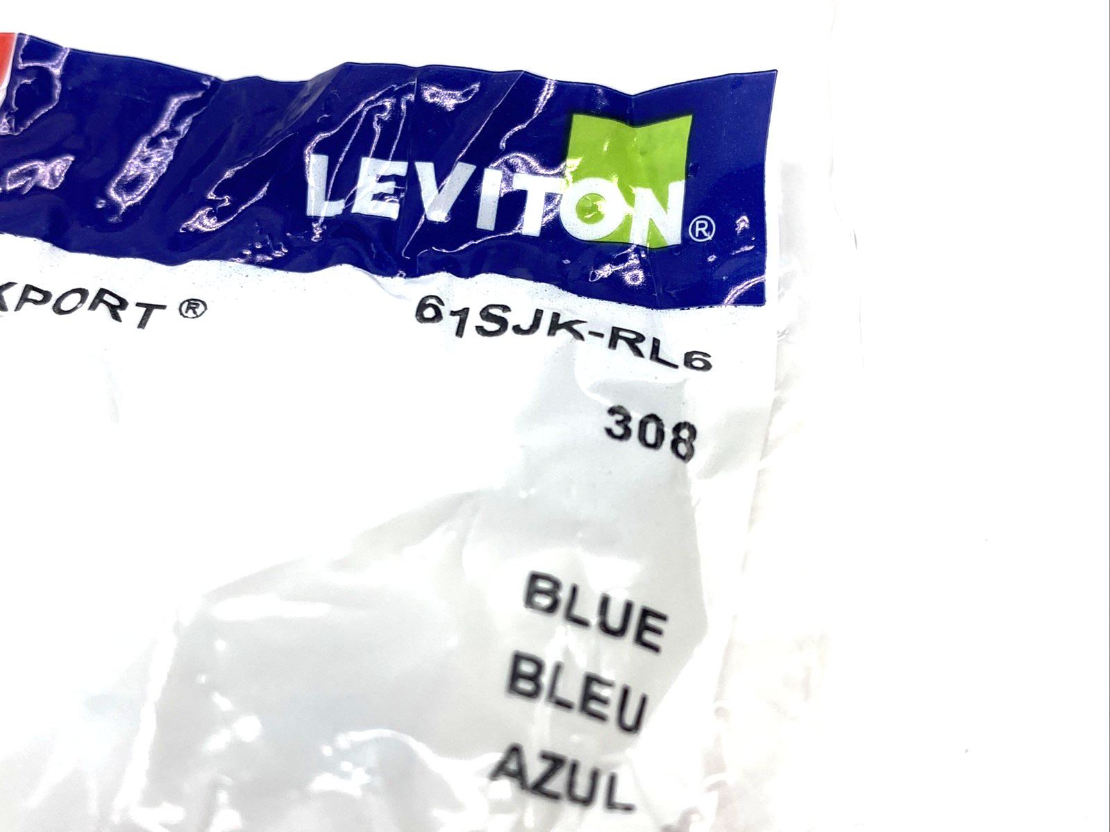 61SJK-RL6 | Leviton ATLAS-X1 Cat 6 Shielded QUICKPORT Jack, Blue - New - Maverick Industrial Sales