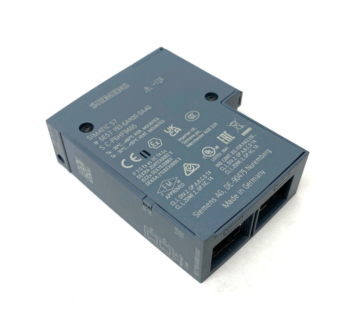 Siemens 6ES7193-6AR00-0AA0 SIMATIC ET 200SP Bus Adapter Module BA 2xRJ45 - Maverick Industrial Sales