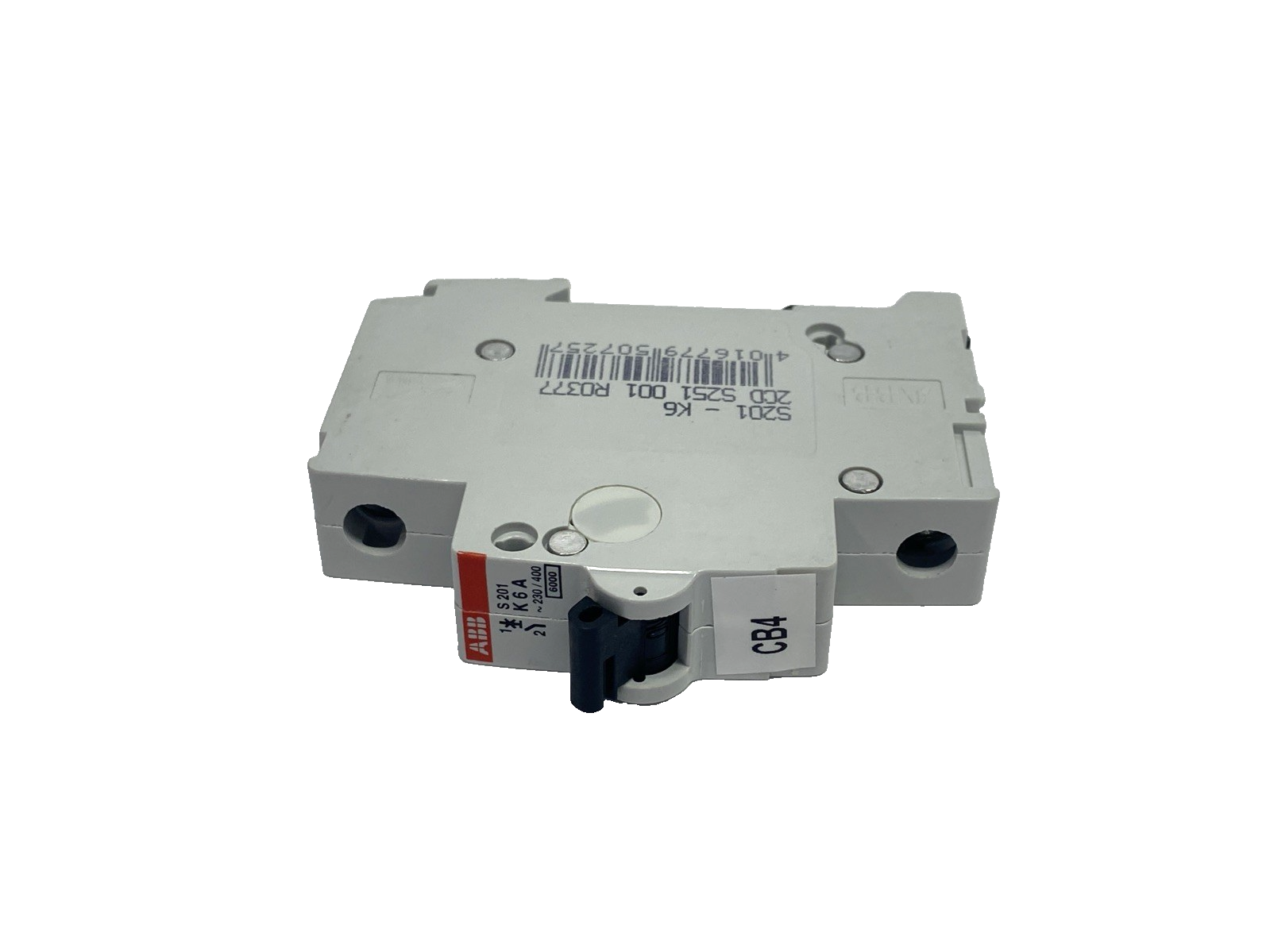 2CDS251001R0377,S201-K6 | ABB S201-K6 Miniature Circuit Breaker 6A 1-Pole 2CDS251001R0377 LOT OF 3 - Used - Maverick Industrial Sales