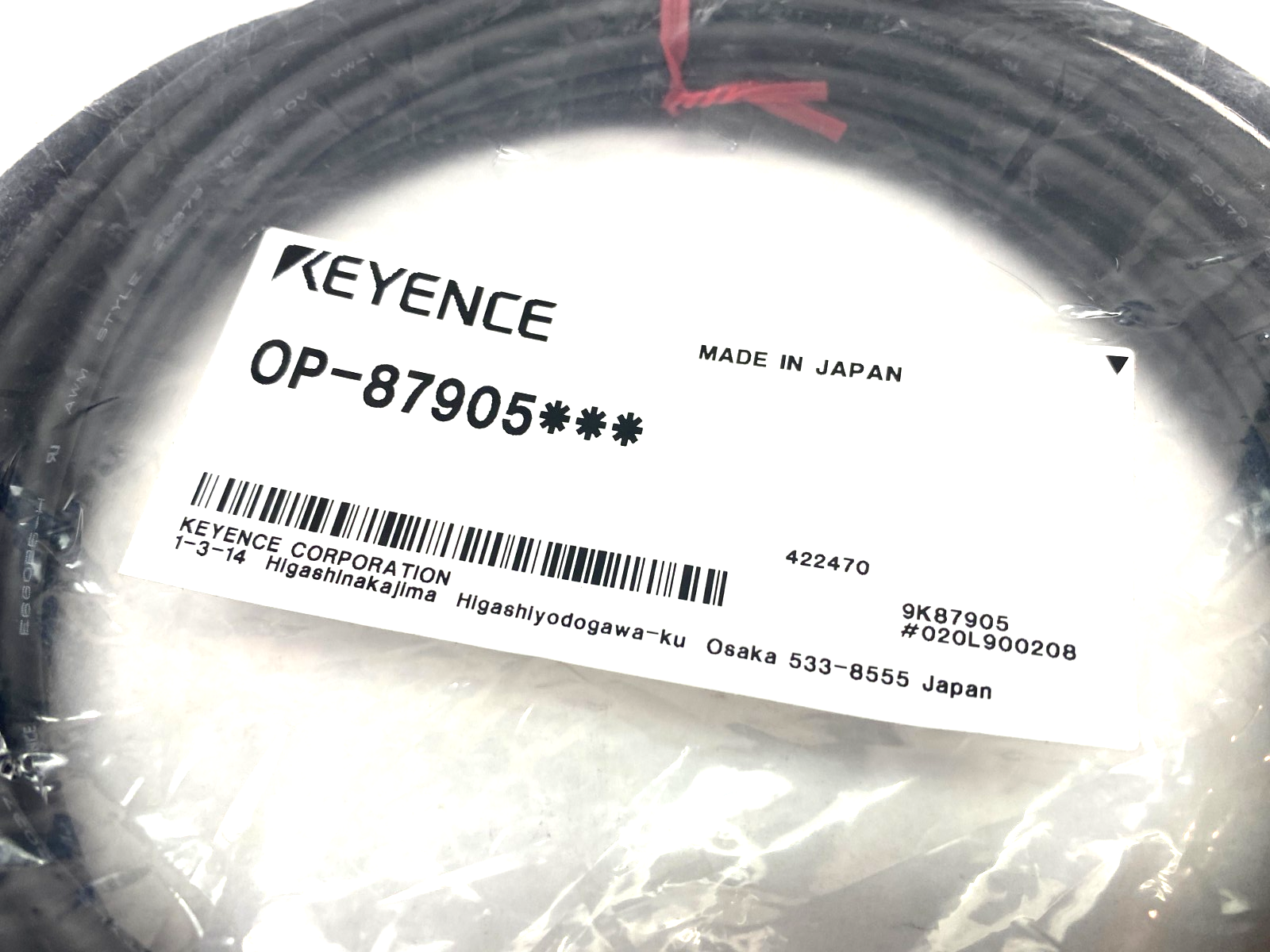 OP-87905 | Keyence Sensor Head Connection Cable 10m - New – Open box - Maverick Industrial Sales