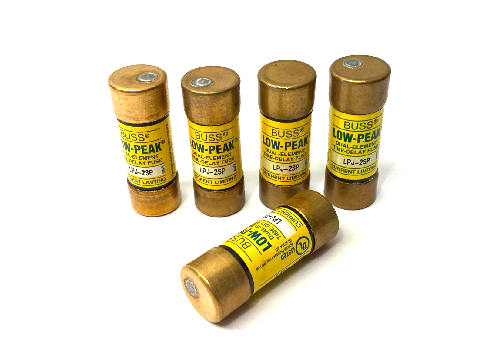 Bussmann LPJ-2SP Low-Peak Dual Element Current Limiting Time Delay Fuse LOT OF 5 - Maverick Industrial Sales