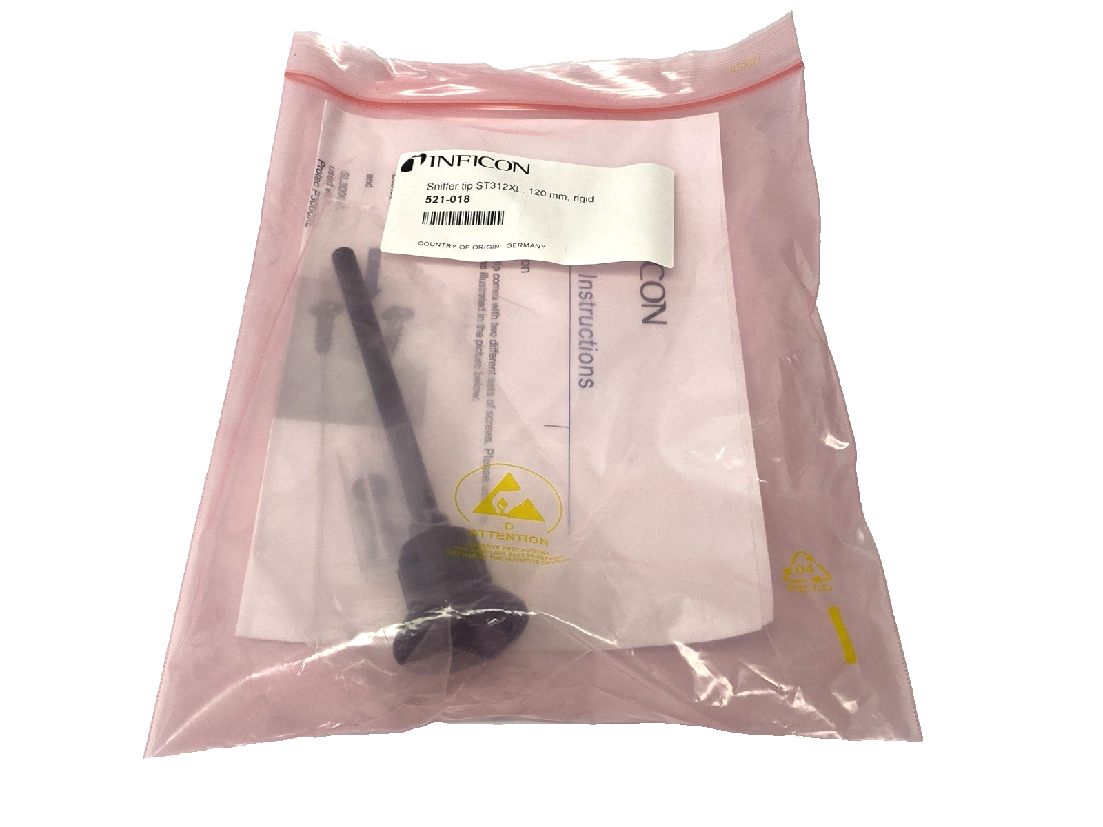 Inficon 521-018 Sniffer Tip 120mm Rigid ST312XL - Maverick Industrial Sales