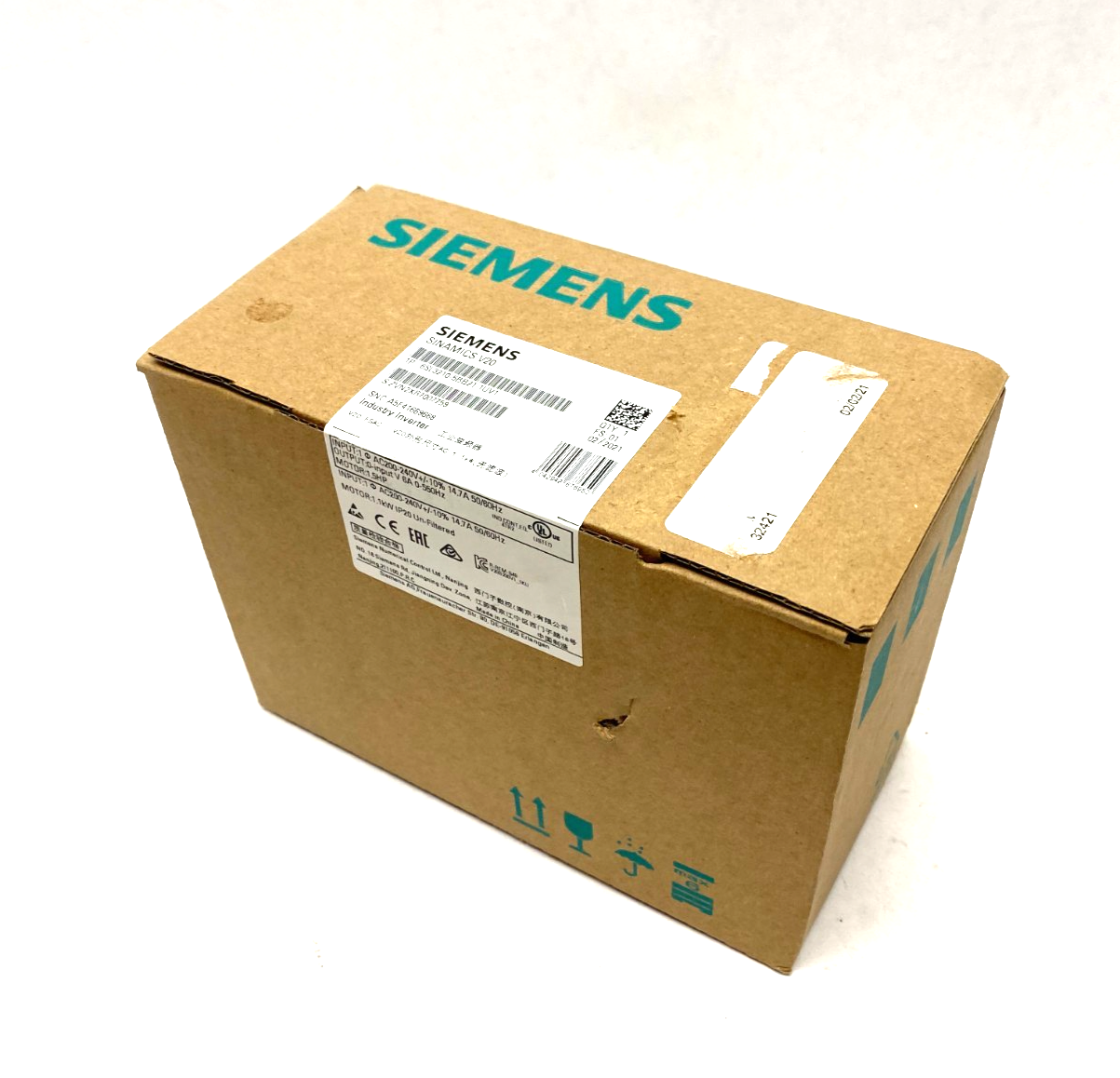 Siemens 6SL3210-5BB21-1UV1 SINAMICS V20 Converter Industry Inverter 1AC 230V - Maverick Industrial Sales