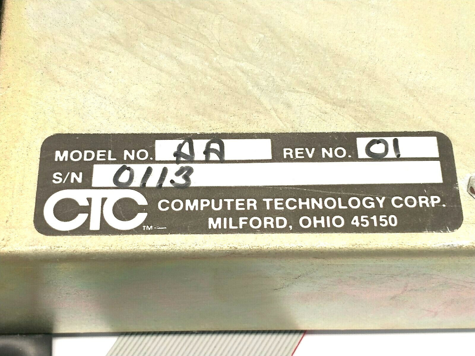Computer Technology Corp. CTC Model AA Rev. 01 I/O Module - Maverick Industrial Sales