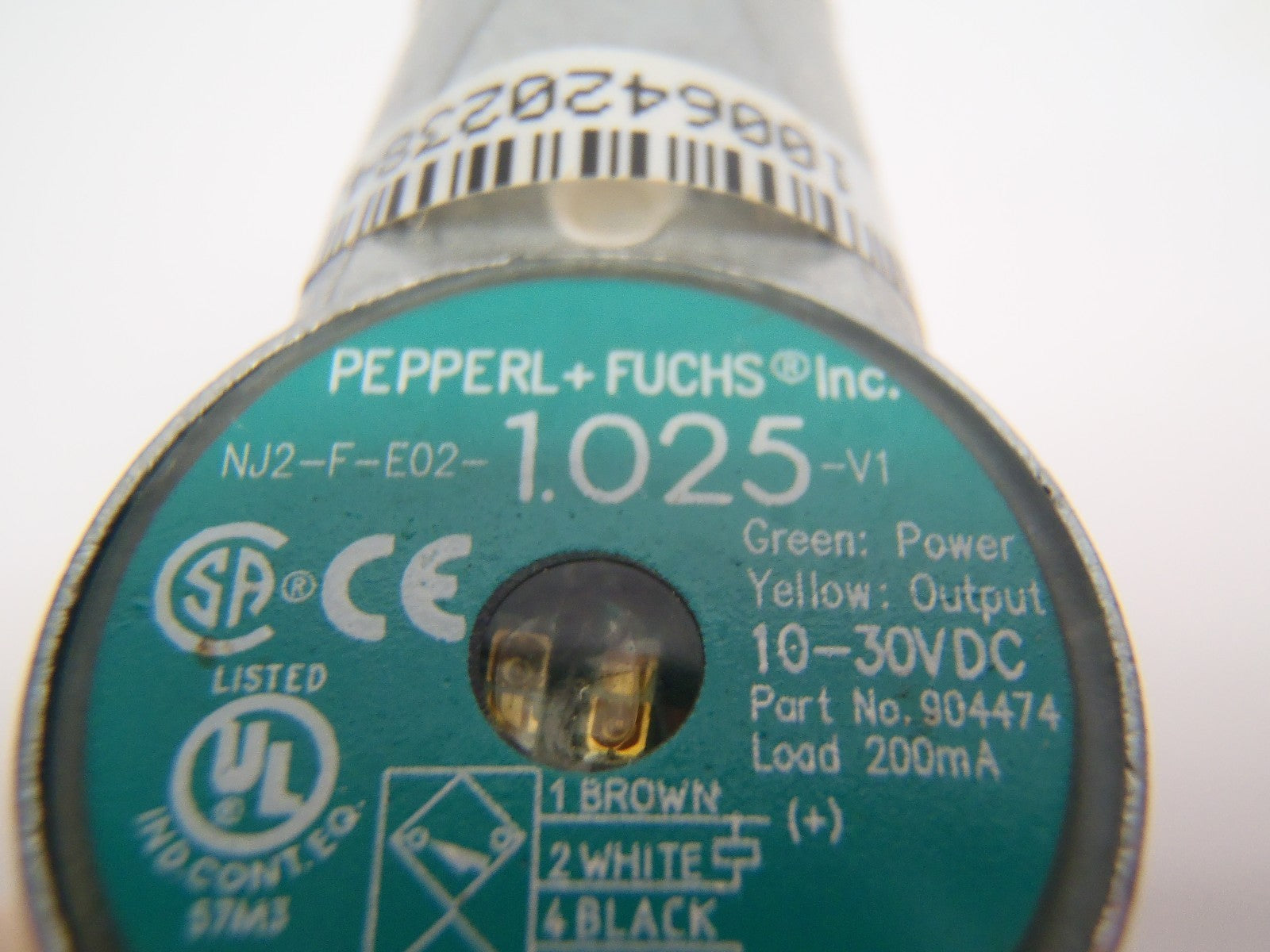 Pepperl+Fuchs NJ2-F-E02-1.025-V1 Proximity Switch 10-30VDC - Maverick Industrial Sales