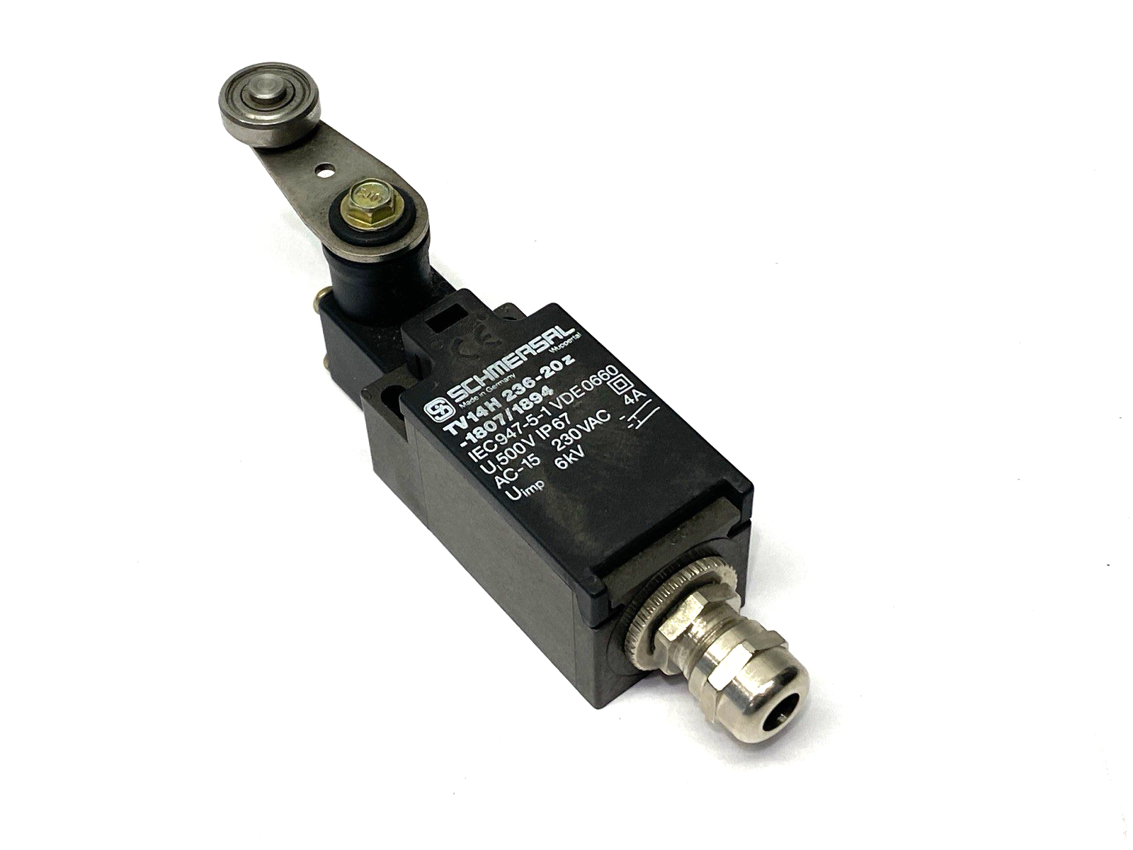 Schmersal TV14H 236-20z-1807/1894 Limit Switch w/ Roller Lever 230VAC 6kV - Maverick Industrial Sales