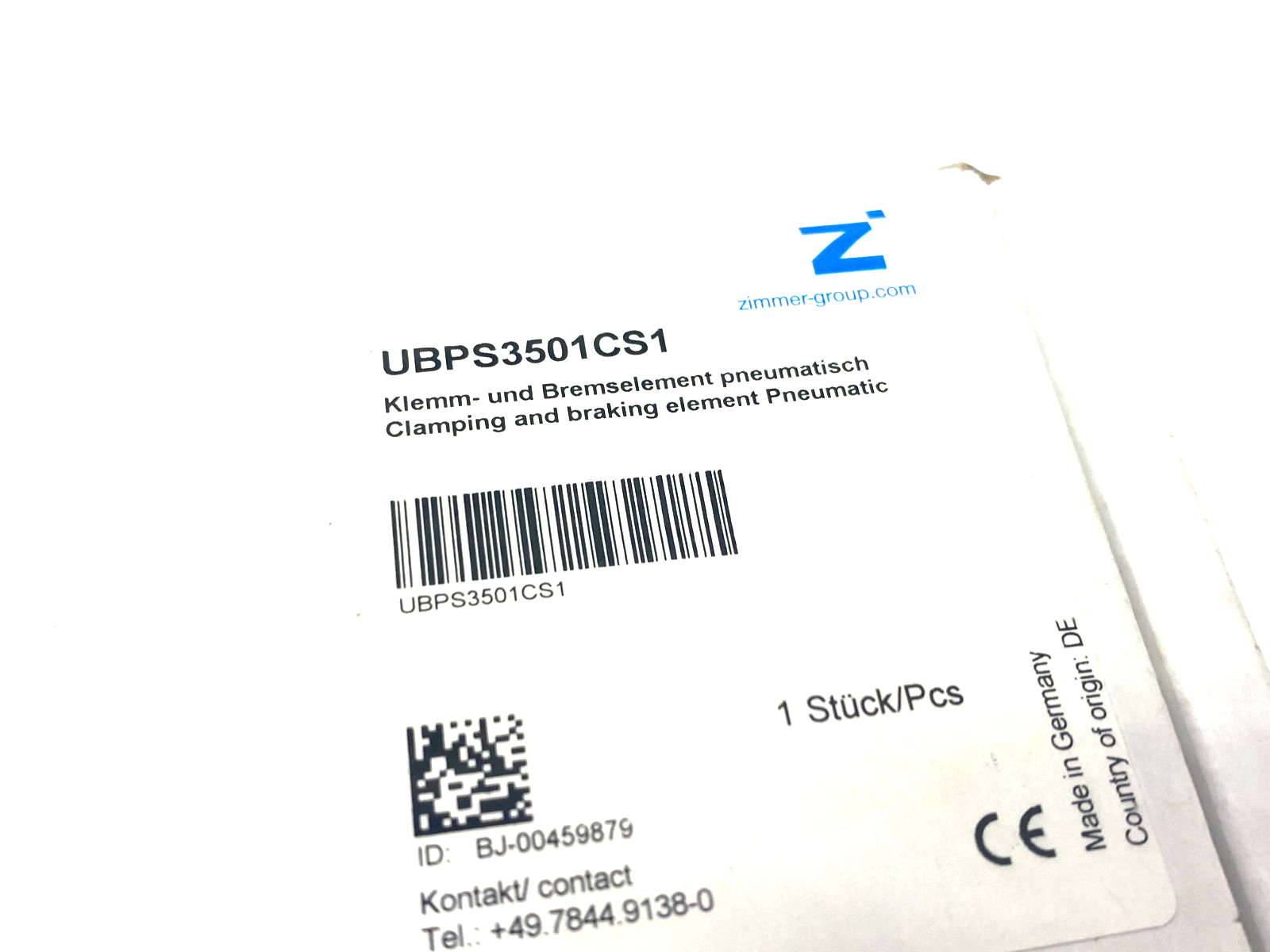 Zimmer UBPS3501CS1 Pneumatic Clamping/Braking Element - Maverick Industrial Sales