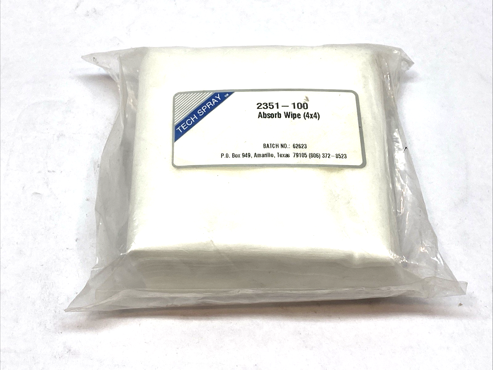 Tech Spray 2351-100 Absorbwipe 4" x 4" Cleaning Wipes PACK OF 100 - Maverick Industrial Sales