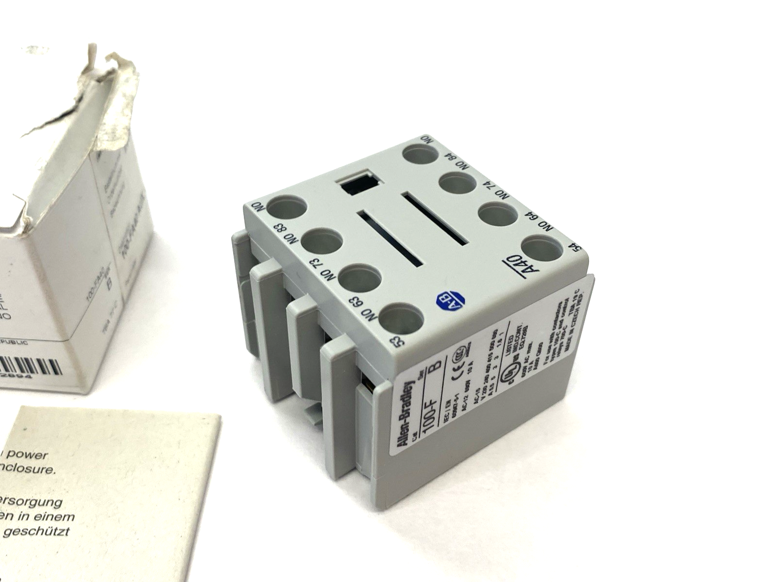 Allen Bradley 100-FA40 Ser. B Auxiliary Contact Block, Front-Mount - Maverick Industrial Sales