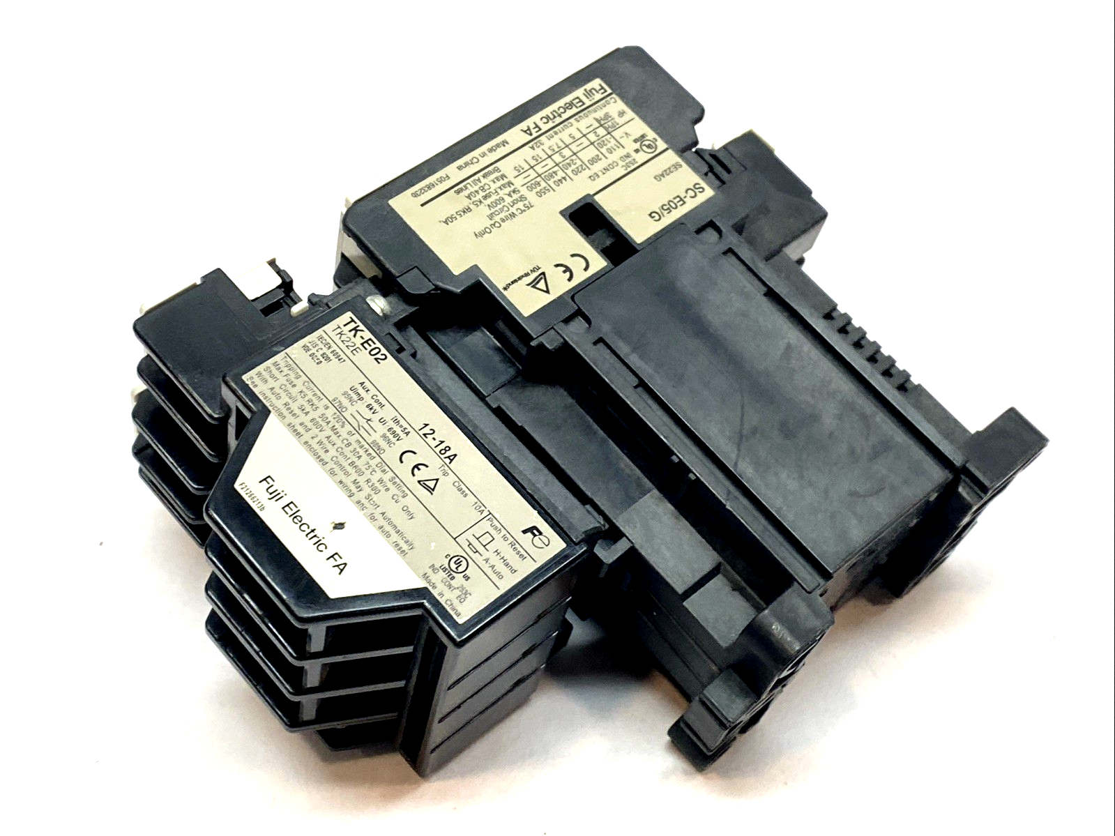 SC-E05/G | Fuji Electric Contactor w/ TK-E02 Overload - 3-Phase Motor Starter - Used - Maverick Industrial Sales