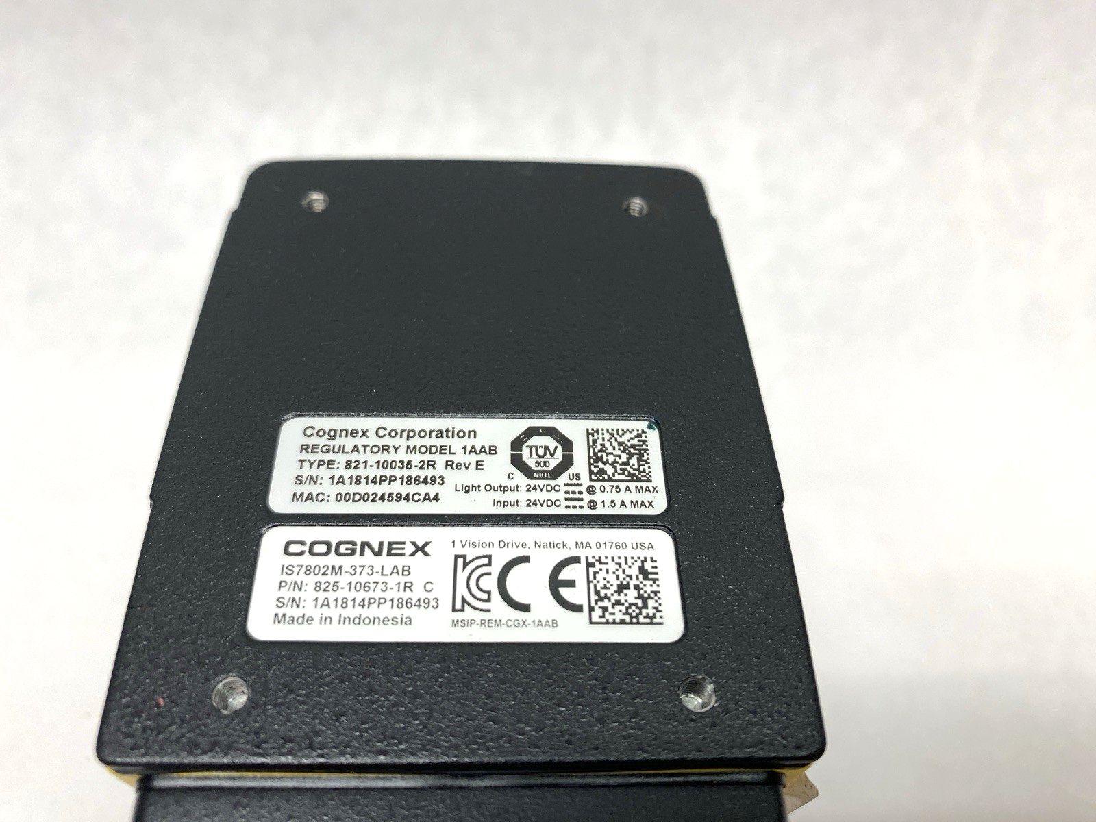 Cognex 825-10673-1R C / 821-10035-2R Rev E Vision System - Maverick Industrial Sales