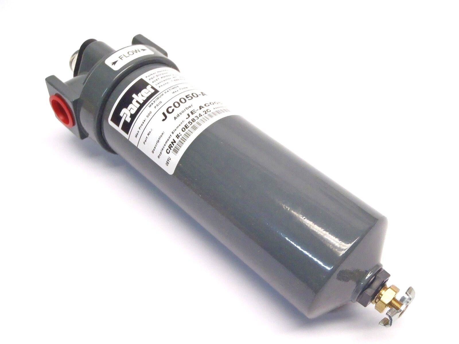 Parker JC0050-A Compressed Air Filter Absorber 500 PSIG 175 Degree F Max Temp. - Maverick Industrial Sales
